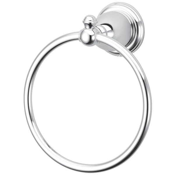 English Vintage Towel Ring, Polished Chrome